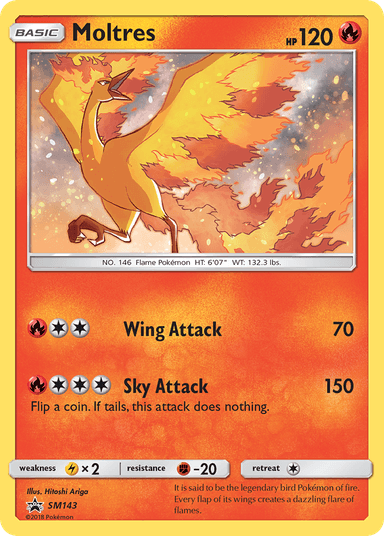Carta Moltres SM143/248 do set SM Black Star Promos — Pokémon TCG | Bynx
