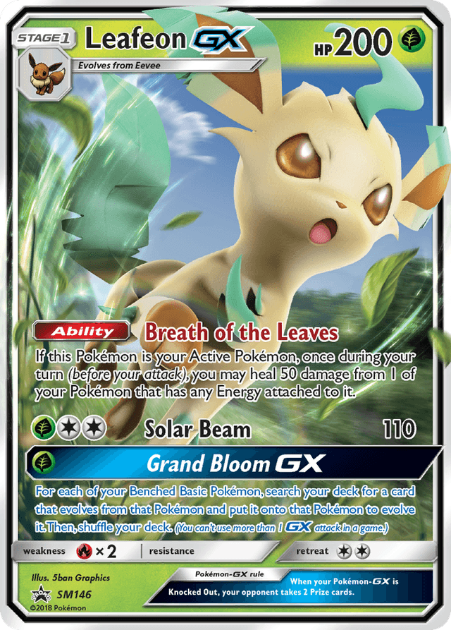 Carta Leafeon-GX SM146/248 do set SM Black Star Promos — Pokémon TCG | Bynx