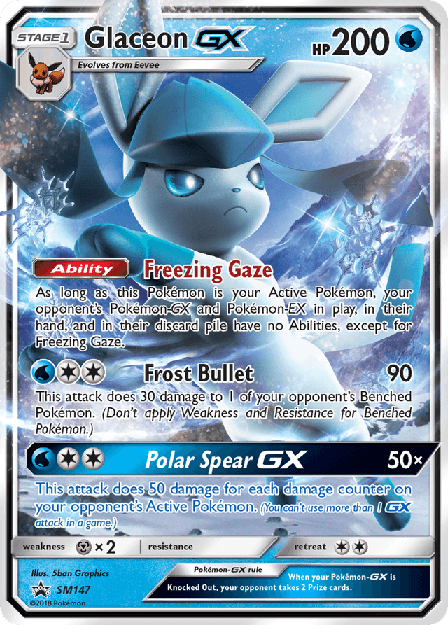 Carta Glaceon-GX SM147/248 do set SM Black Star Promos — Pokémon TCG | Bynx
