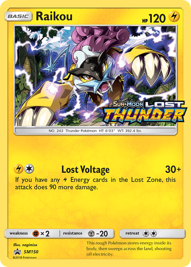 Carta Raikou SM150/248 do set SM Black Star Promos — Pokémon TCG | Bynx
