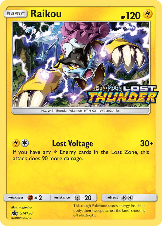 Carta Raikou SM150/248 do set SM Black Star Promos — Pokémon TCG | Bynx