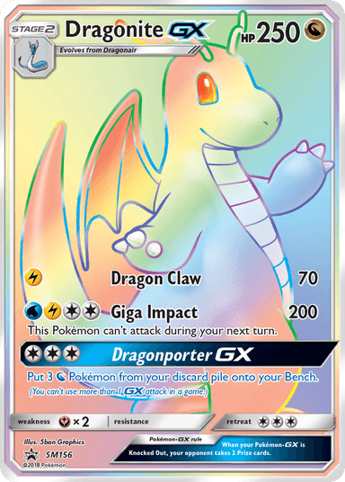 Carta Dragonite-GX SM156/248 do set SM Black Star Promos — Pokémon TCG | Bynx