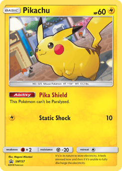 Pikachu SM157 — SM Black Star Promos