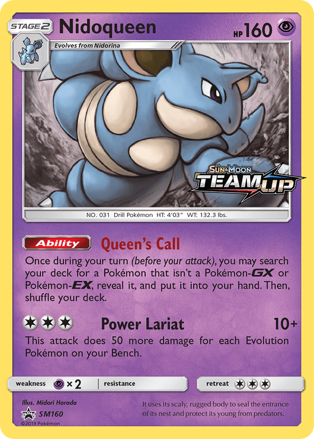 Carta Nidoqueen SM160/248 do set SM Black Star Promos — Pokémon TCG | Bynx