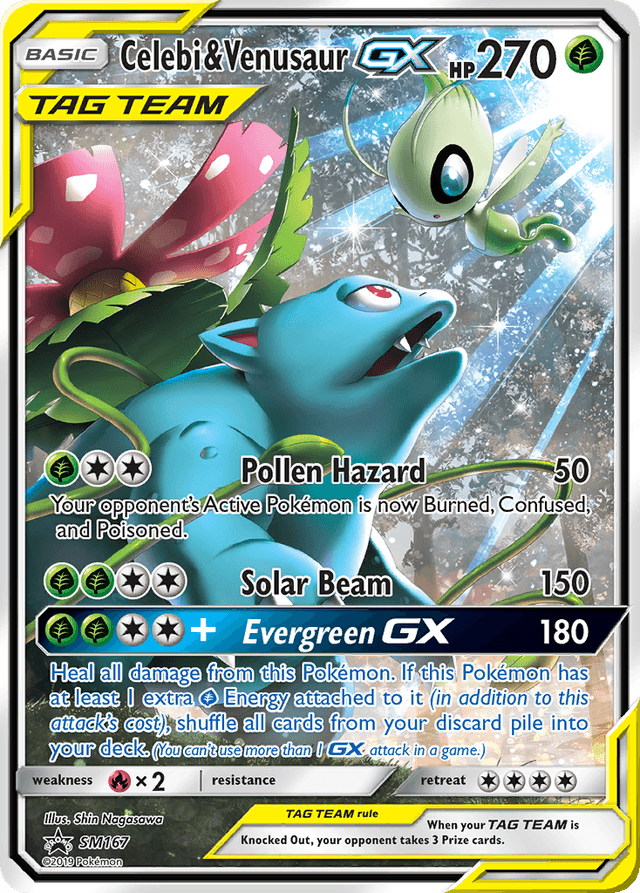 Carta Celebi & Venusaur-GX SM167/248 do set SM Black Star Promos — Pokémon TCG | Bynx