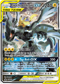 Pikachu & Zekrom-GX SM168 — SM Black Star Promos