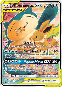 Eevee & Snorlax-GX SM169 — SM Black Star Promos
