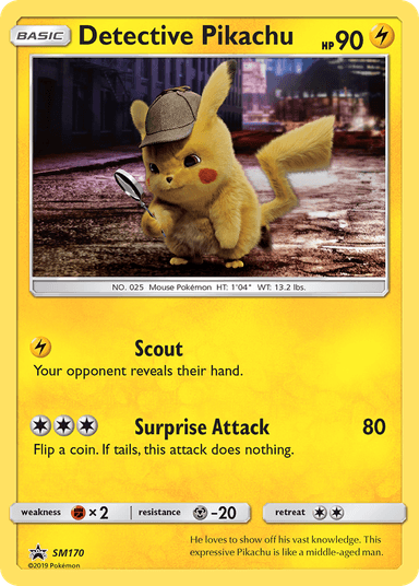 Carta Detective Pikachu SM170/248 do set SM Black Star Promos — Pokémon TCG | Bynx