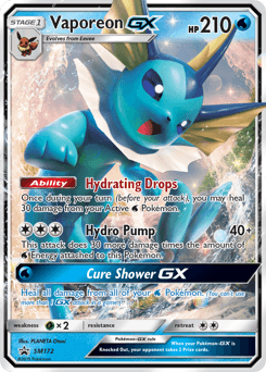 Vaporeon-GX SM172 — SM Black Star Promos