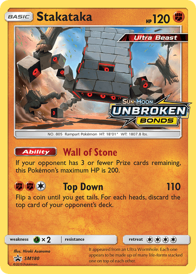 Carta Stakataka SM180/248 do set SM Black Star Promos — Pokémon TCG | Bynx
