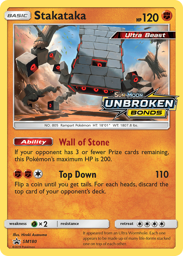 Carta Stakataka SM180/248 do set SM Black Star Promos — Pokémon TCG | Bynx