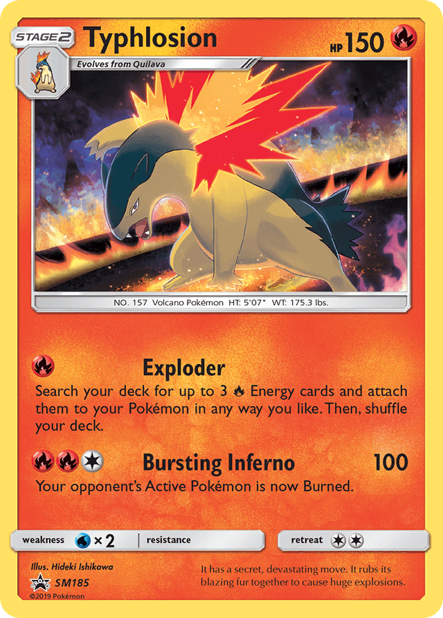 Carta Typhlosion SM185/248 do set SM Black Star Promos — Pokémon TCG | Bynx
