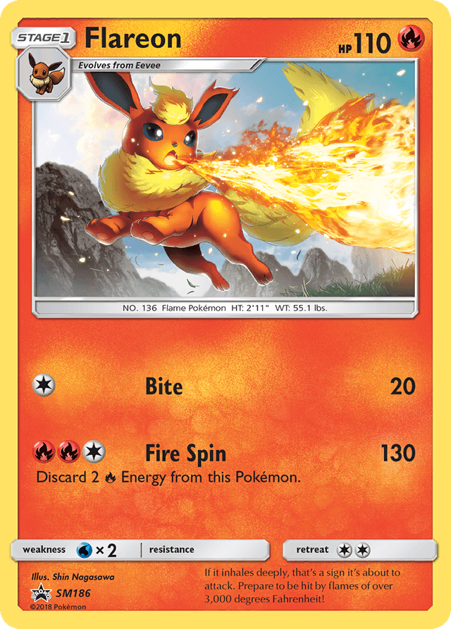 Carta Flareon SM186/248 do set SM Black Star Promos — Pokémon TCG | Bynx