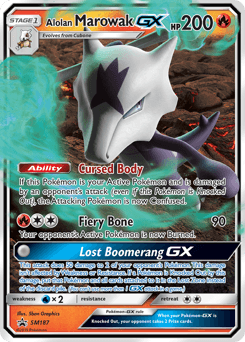 Alolan Marowak-GX SM187 — SM Black Star Promos