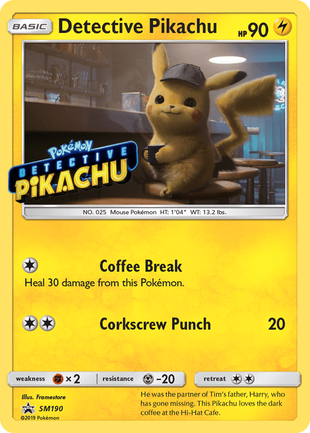 Carta Detective Pikachu SM190/248 do set SM Black Star Promos — Pokémon TCG | Bynx