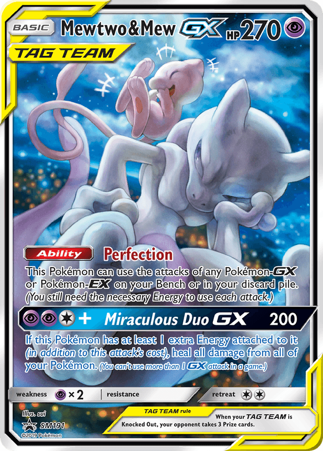 Carta Mewtwo & Mew-GX SM191/248 do set SM Black Star Promos — Pokémon TCG | Bynx
