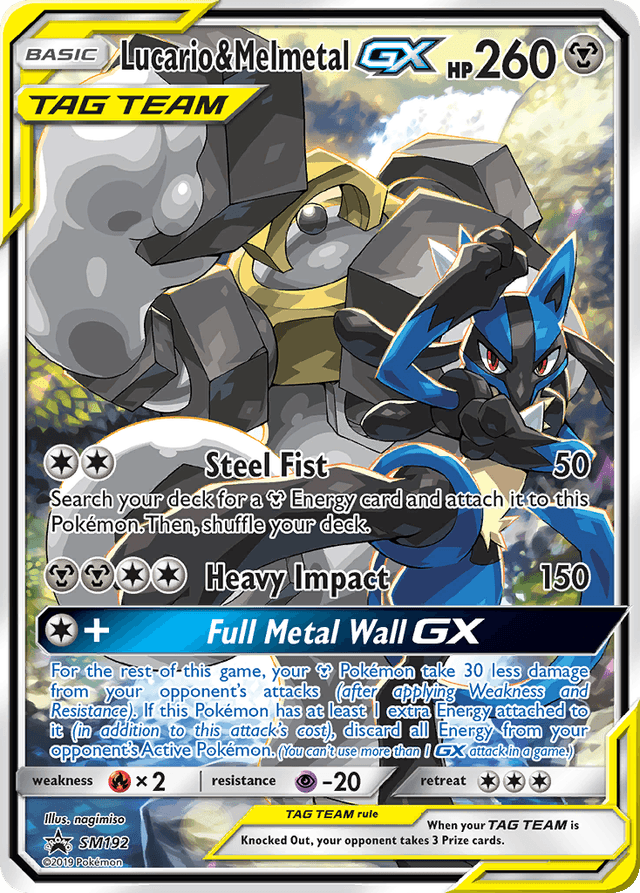 Carta Lucario & Melmetal-GX SM192/248 do set SM Black Star Promos — Pokémon TCG | Bynx