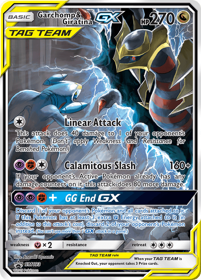 Carta Garchomp & Giratina-GX SM193/248 do set SM Black Star Promos — Pokémon TCG | Bynx
