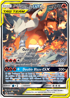 Reshiram & Charizard-GX SM201 — SM Black Star Promos
