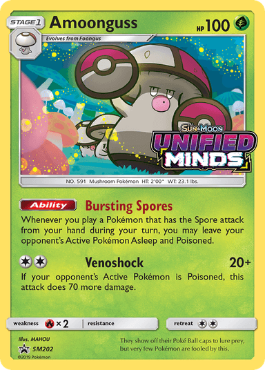 Carta Amoonguss SM202/248 do set SM Black Star Promos — Pokémon TCG | Bynx