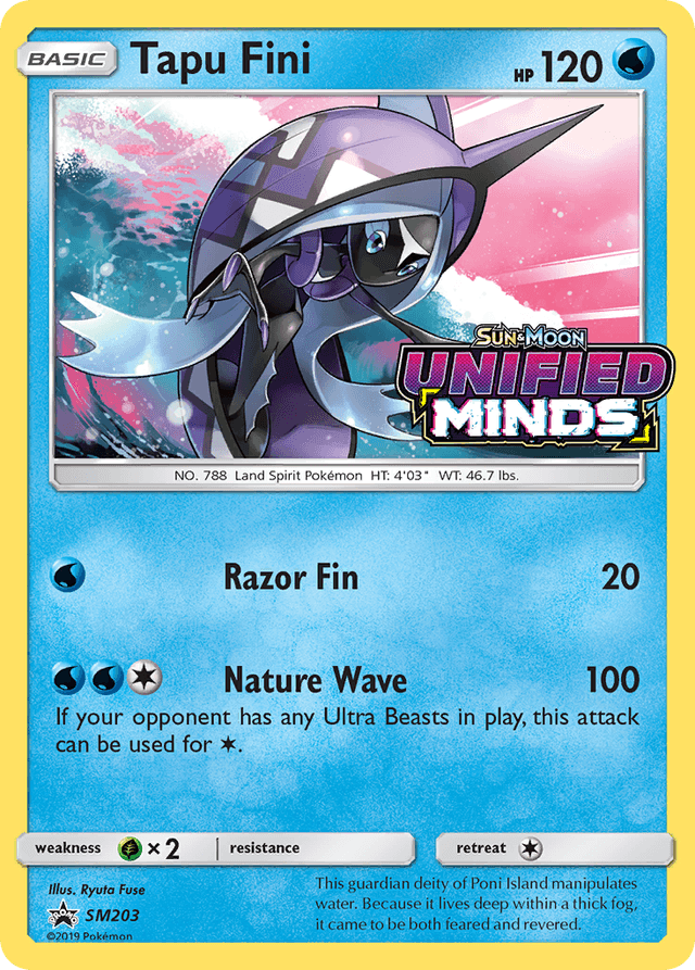 Carta Tapu Fini SM203/248 do set SM Black Star Promos — Pokémon TCG | Bynx