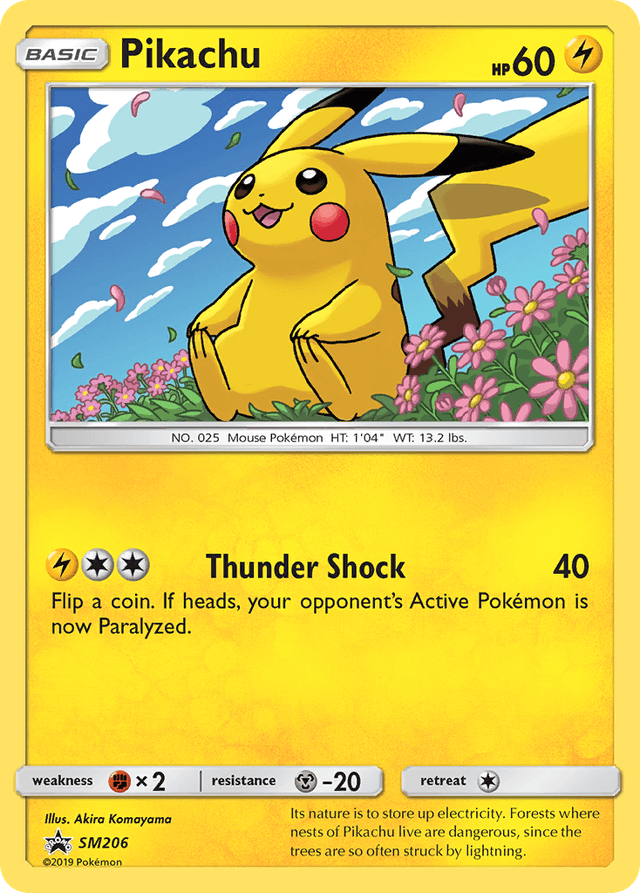 Carta Pikachu SM206/248 do set SM Black Star Promos — Pokémon TCG | Bynx