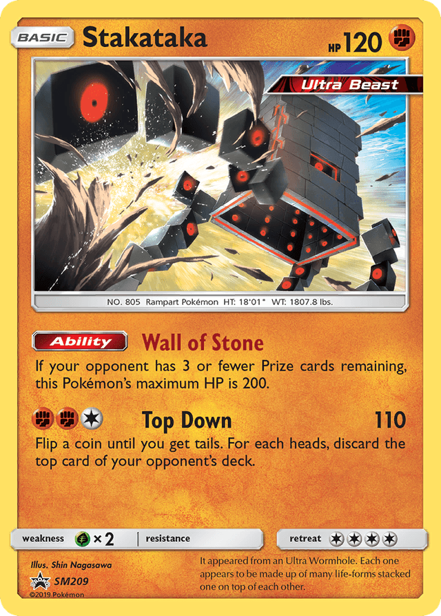 Carta Stakataka SM209/248 do set SM Black Star Promos — Pokémon TCG | Bynx
