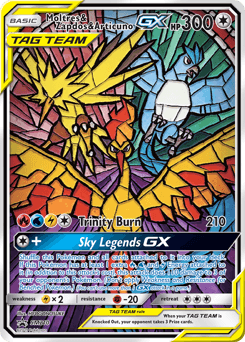 Carta Moltres & Zapdos & Articuno-GX SM210 do set SM Black Star Promos — Pokémon TCG | Bynx