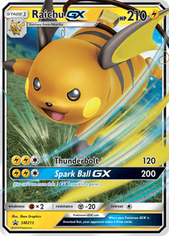Raichu-GX SM213 — SM Black Star Promos