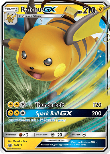 Carta Raichu-GX SM213/248 do set SM Black Star Promos — Pokémon TCG | Bynx