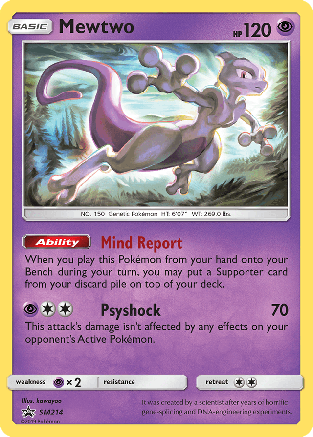 Carta Mewtwo SM214/248 do set SM Black Star Promos — Pokémon TCG | Bynx
