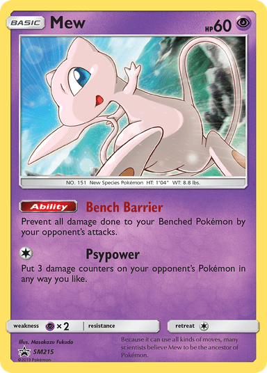 Carta Mew SM215/248 do set SM Black Star Promos — Pokémon TCG | Bynx