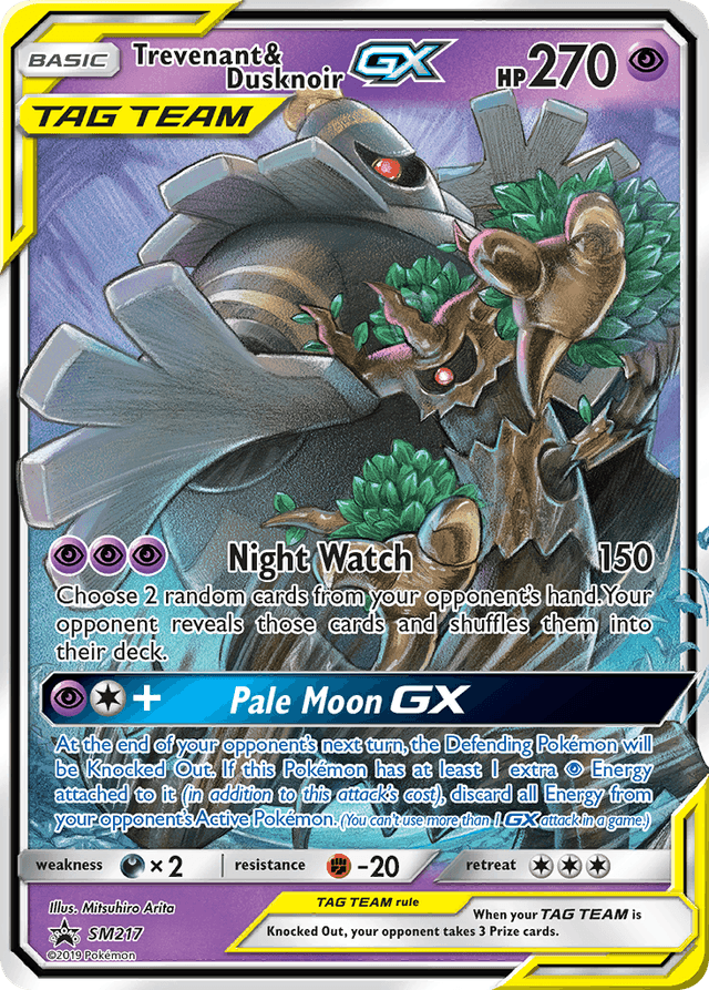 Carta Trevenant & Dusknoir-GX SM217/248 do set SM Black Star Promos — Pokémon TCG | Bynx