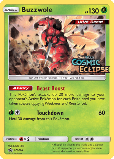 Carta Buzzwole SM218/248 do set SM Black Star Promos — Pokémon TCG | Bynx