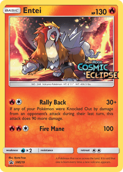 Entei SM219 — SM Black Star Promos