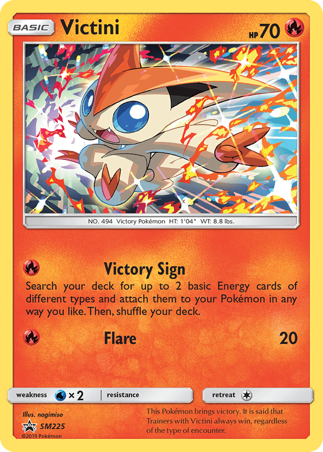 Carta Victini SM225/248 do set SM Black Star Promos — Pokémon TCG | Bynx
