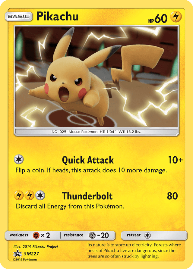 Carta Pikachu SM227/248 do set SM Black Star Promos — Pokémon TCG | Bynx