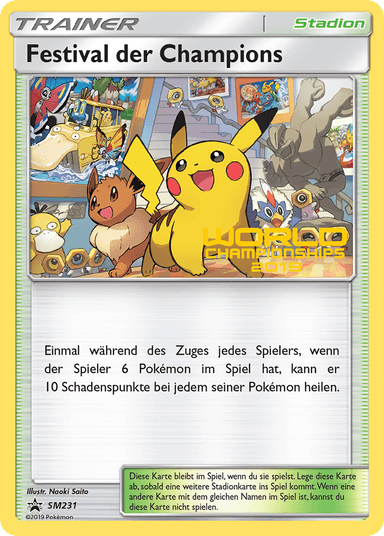 Carta Champions Festival SM231/248 do set SM Black Star Promos — Pokémon TCG | Bynx