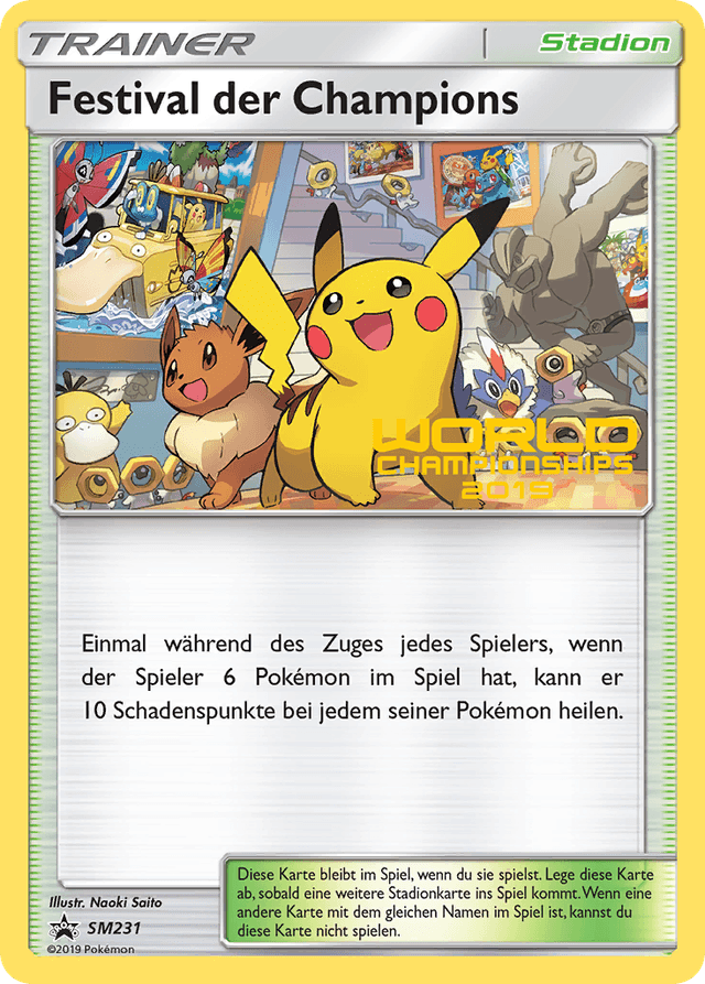 Carta Champions Festival SM231/248 do set SM Black Star Promos — Pokémon TCG | Bynx