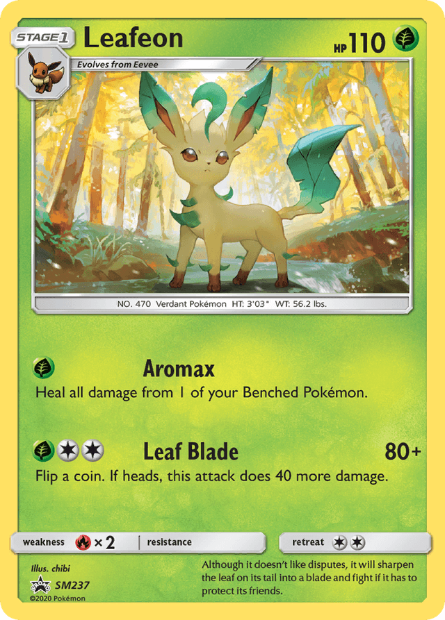 Carta Leafeon SM237/248 do set SM Black Star Promos — Pokémon TCG | Bynx