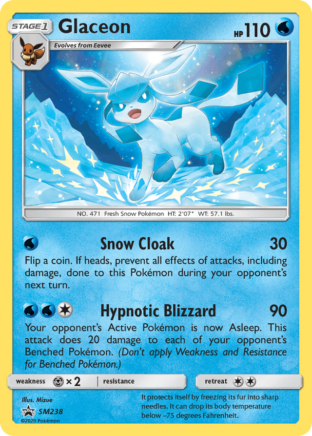 Carta Glaceon SM238/248 do set SM Black Star Promos — Pokémon TCG | Bynx