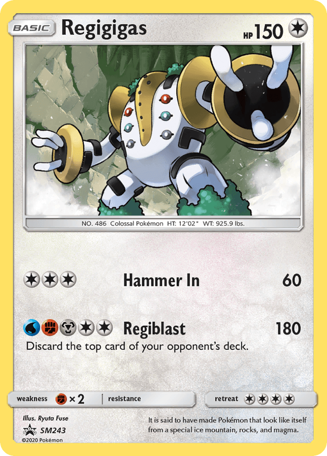 Carta Regigigas SM243/248 do set SM Black Star Promos — Pokémon TCG | Bynx