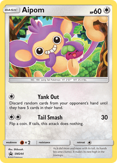 Carta Aipom SM244/248 do set SM Black Star Promos — Pokémon TCG | Bynx