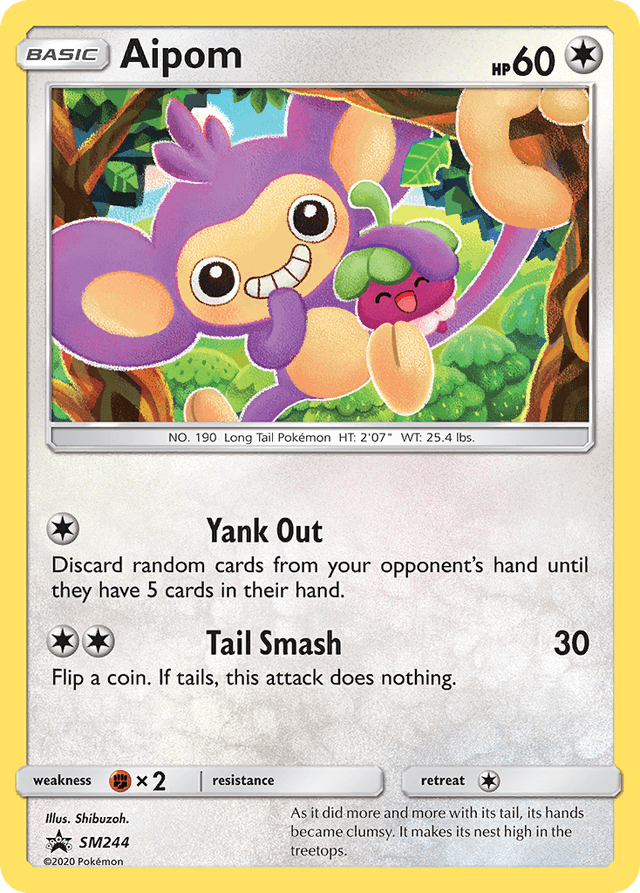 Carta Aipom SM244/248 do set SM Black Star Promos — Pokémon TCG | Bynx