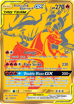 Reshiram & Charizard-GX SM247 — SM Black Star Promos
