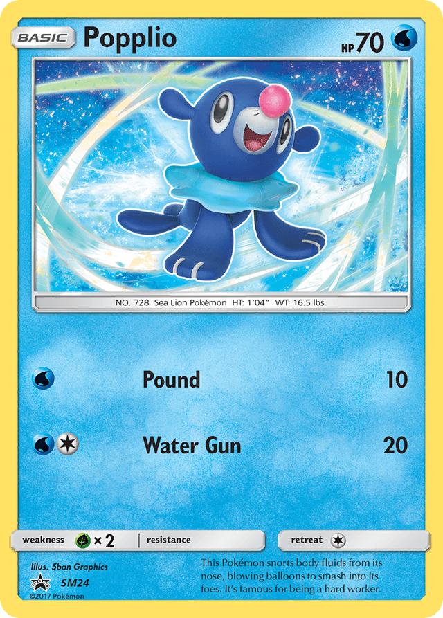 Carta Popplio SM24/248 do set SM Black Star Promos — Pokémon TCG | Bynx