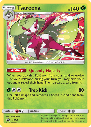 Carta Tsareena SM26/248 do set SM Black Star Promos — Pokémon TCG | Bynx