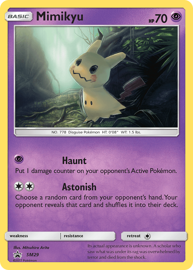 Carta Mimikyu SM29/248 do set SM Black Star Promos — Pokémon TCG | Bynx