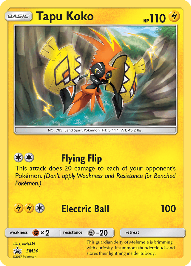 Carta Tapu Koko SM30/248 do set SM Black Star Promos — Pokémon TCG | Bynx