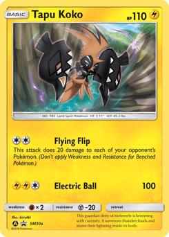 Tapu Koko SM30a — SM Black Star Promos